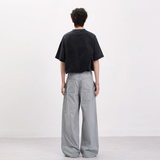 Herren Baggy-Cargohose im Workwear-Stil mit großen aufgesetzten Taschen und Zipper-Details Nord Taschen