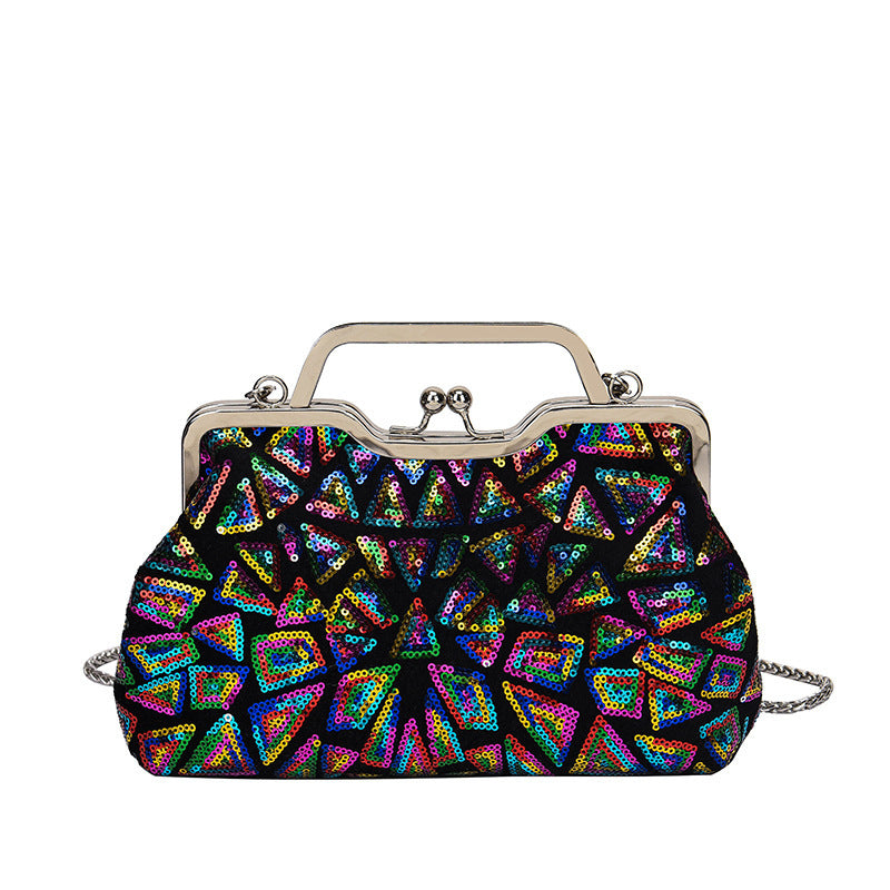 Damen elegante Clutch mit kunstvollem Steppdesign Nord Taschen