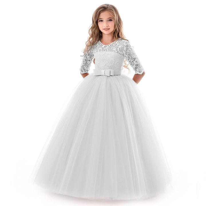 Damen Prinzessinnenkleid mit Spitzenoberteil und Tüllrock