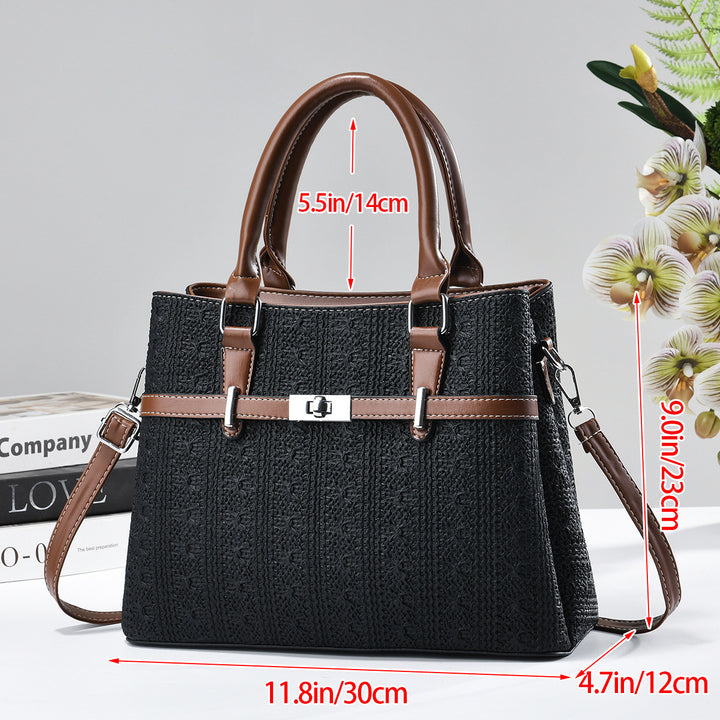 Damen elegante Handtasche mit strukturiertem Gewebe Nord Taschen