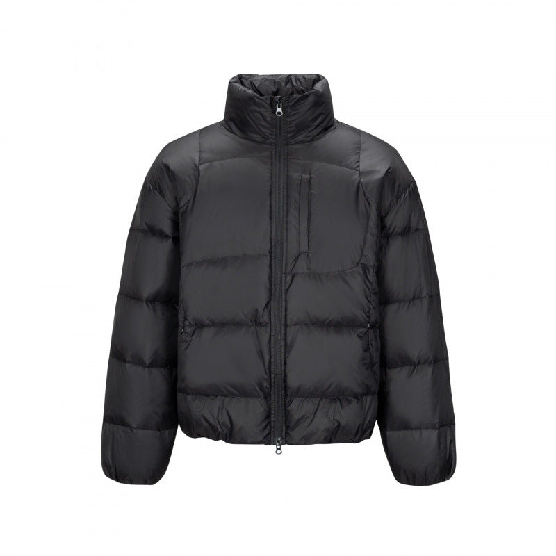 Herren Kurz geschnittene kompakt verstaubare Pufferjacke mit Stehkragen und verdeckter Brusttasche Nord Taschen