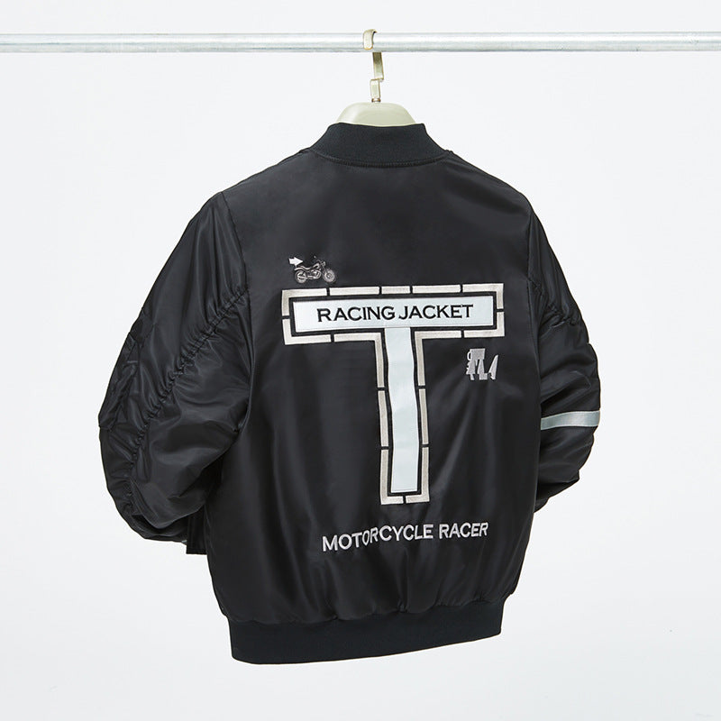 Herren Bomberjacke im Fliegerjackenstil mit reflektierenden Streifen, Utility‑Taschen und leichter Thermofütterung Nord Taschen