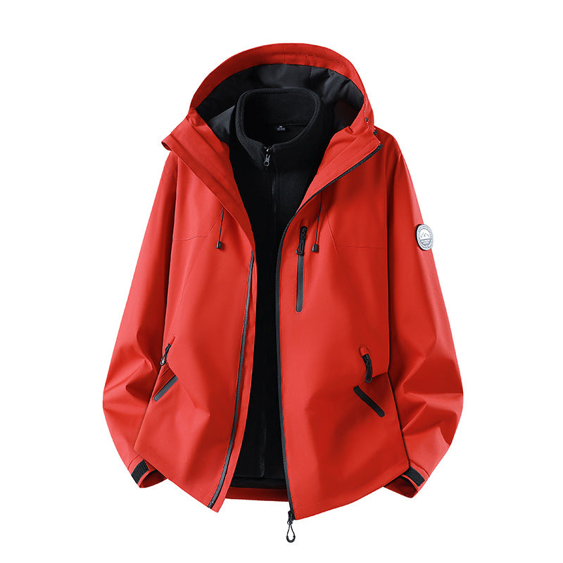 Herren Wasserdichte Softshell-Jacke mit Kapuze und atmungsaktiver Membran Nord Taschen