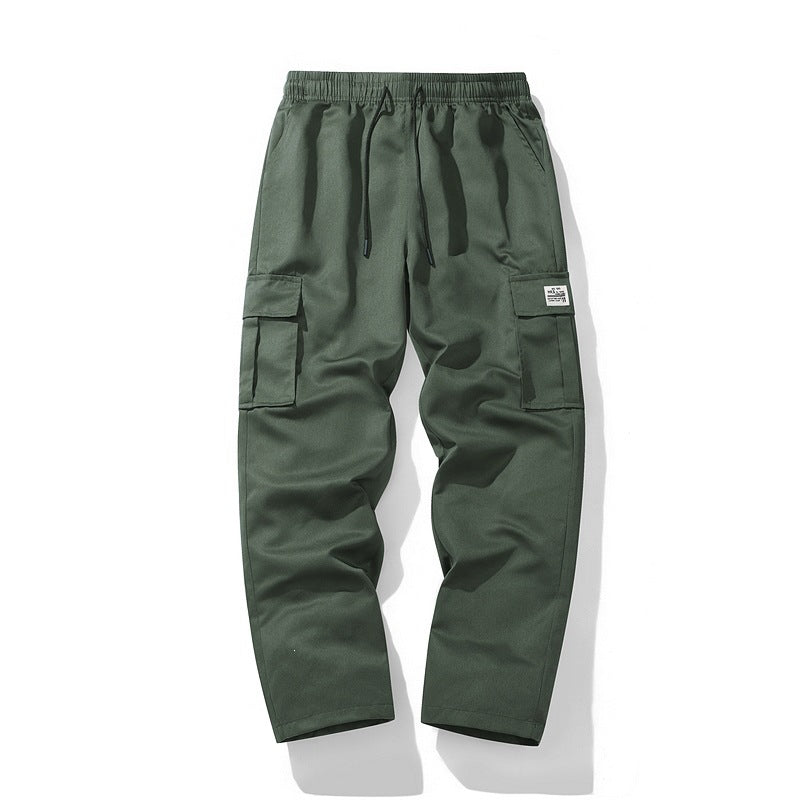 Herren Lässige Cargo-Jogginghose mit elastischem Tunnelzugbund, Mehrfachtaschen & tapered Bein Nord Taschen