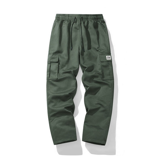 Herren Lässige Cargo-Jogginghose mit elastischem Tunnelzugbund, Mehrfachtaschen & tapered Bein Nord Taschen