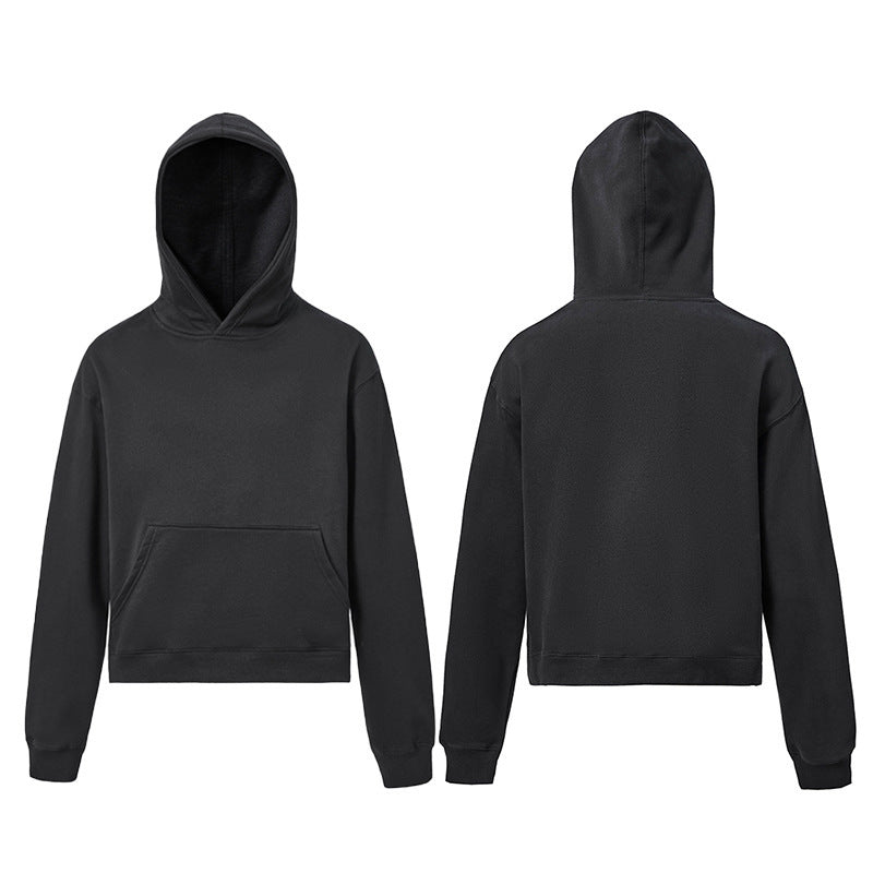 Unisex Kapuzenpullover aus weichem Baumwoll-Fleece mit Kängurutasche und verkürzter Silhouette Nord Taschen
