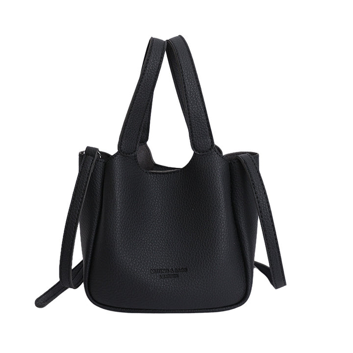 Damen kleine Handtasche mit abnehmbarem Plüschanhänger Nord Taschen