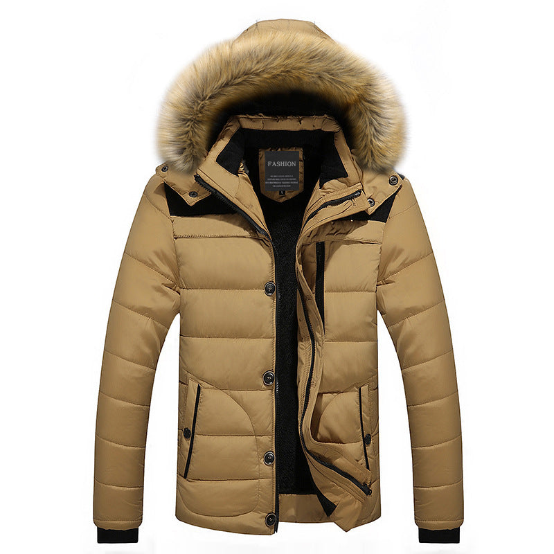 Herren Thermo-Parka im Urban-Outdoorstil mit abnehmbarer Kunstfellkapuze und Mikrofleece-Innenfutter Nord Taschen