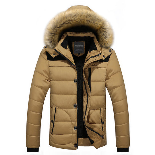 Herren Thermo-Parka im Urban-Outdoorstil mit abnehmbarer Kunstfellkapuze und Mikrofleece-Innenfutter Nord Taschen