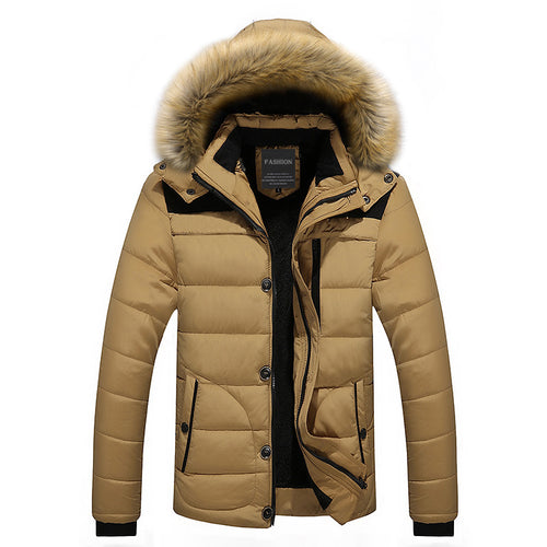 Herren Thermo-Parka im Urban-Outdoorstil mit abnehmbarer Kunstfellkapuze und Mikrofleece-Innenfutter Nord Taschen