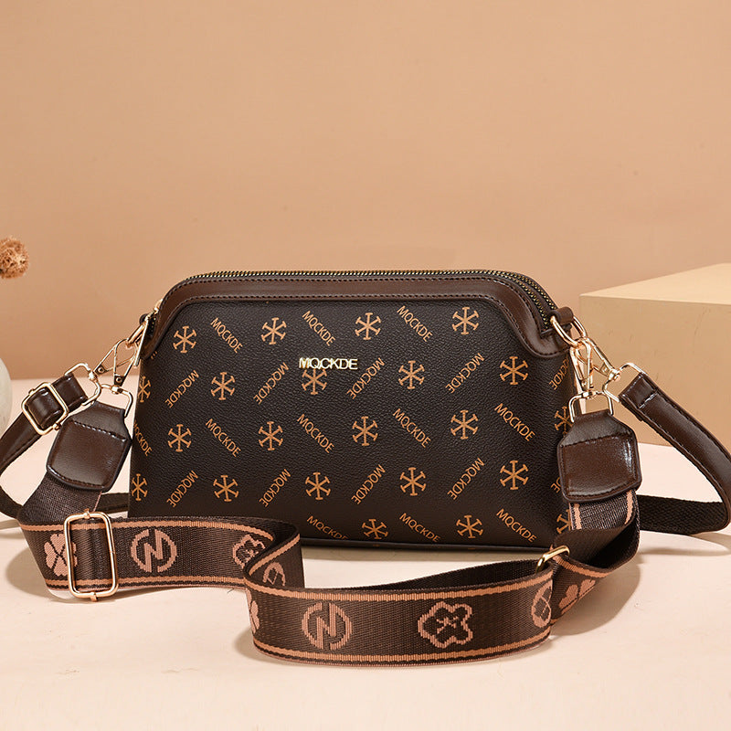 Damen Umhängetasche mit modischem Logoprint und verstellbarem Gurt Nord Taschen
