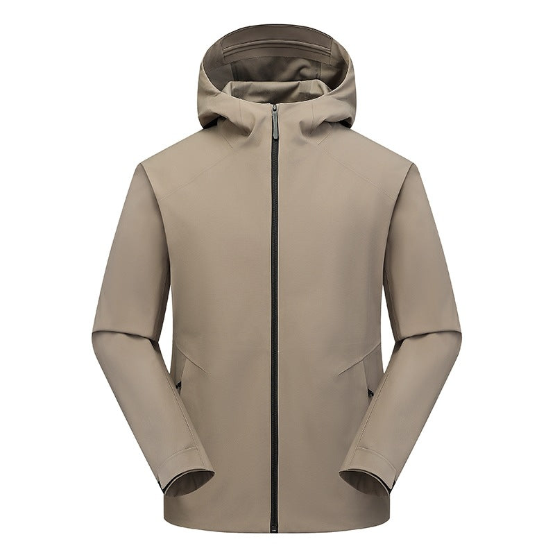 Herren Wasserabweisende Softshell-Outdoorjacke mit Kapuze, verschweißten Nähten & minimalistischer Reißverschluss Nord Taschen
