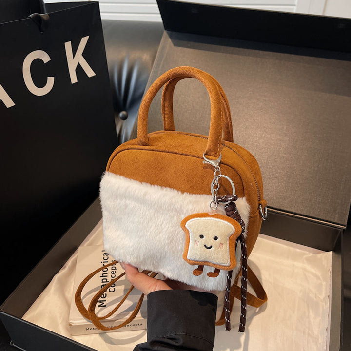 Damen Kuscheltasche mit verspieltem Anhänger Nord Taschen