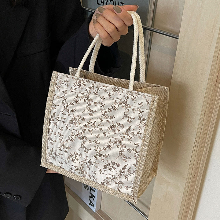 Damen Handtasche mit floralem Design und robusten Griffen Nord Taschen