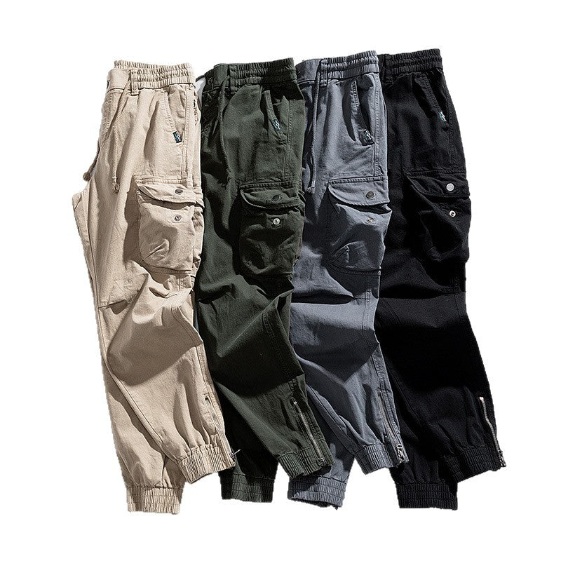 Herren Militärisch inspirierte Cargo-Joggerhose mit Tunnelzugbund und Klapp-Utility‑Taschen Nord Taschen