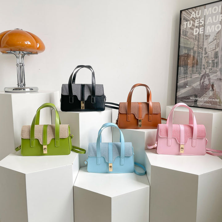 Damen elegante Handtasche mit verspiegeltem Verschluss Nord Taschen