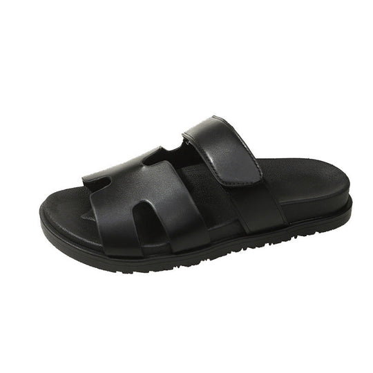 Damen komfortable Veloursleder-Sandalen mit verstellbarem Klettverschluss und rutschfester Sohle Nord Taschen