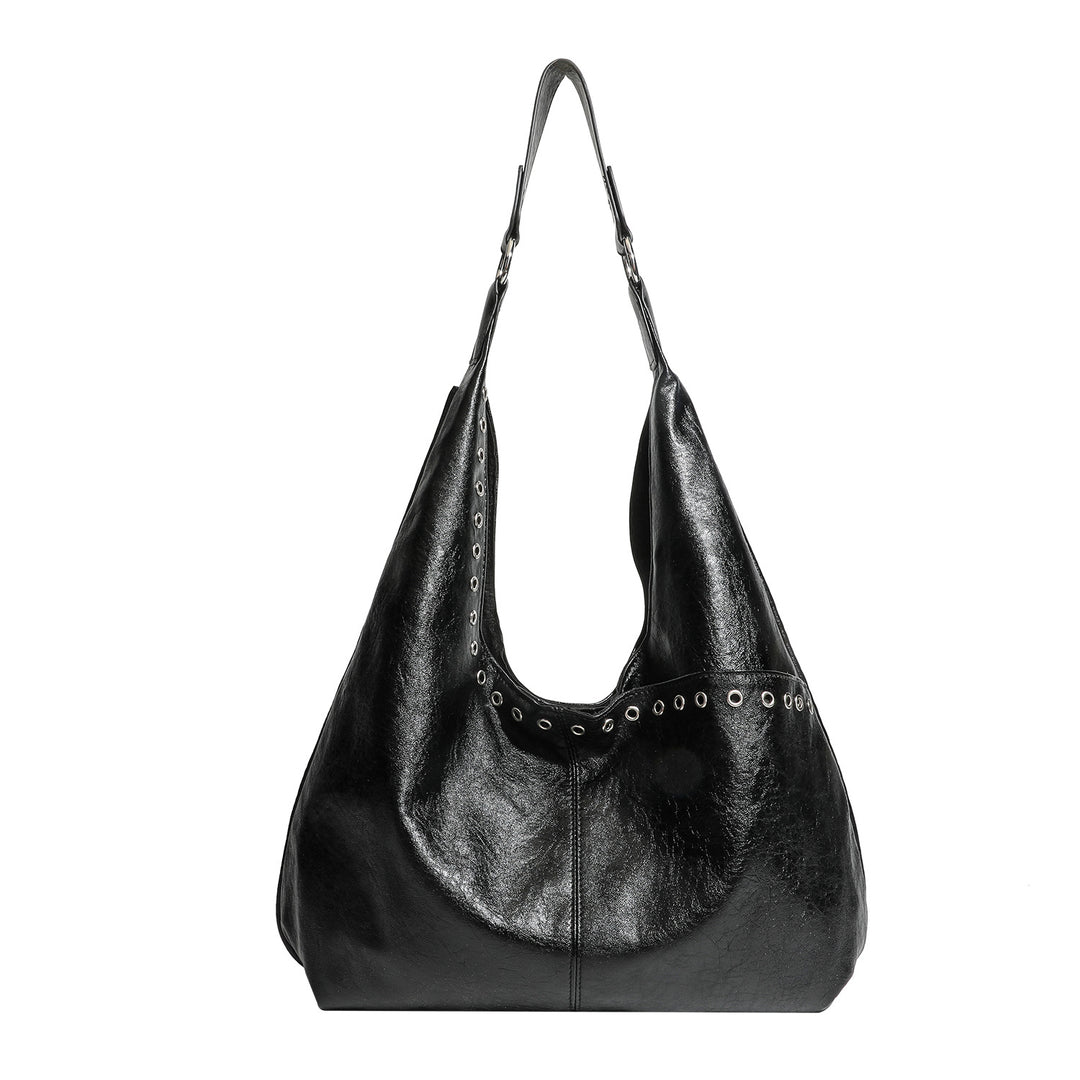 Damen Hobo-Tasche mit raffiniertem Koriander-Design und stilvollen Nieten Nord Taschen