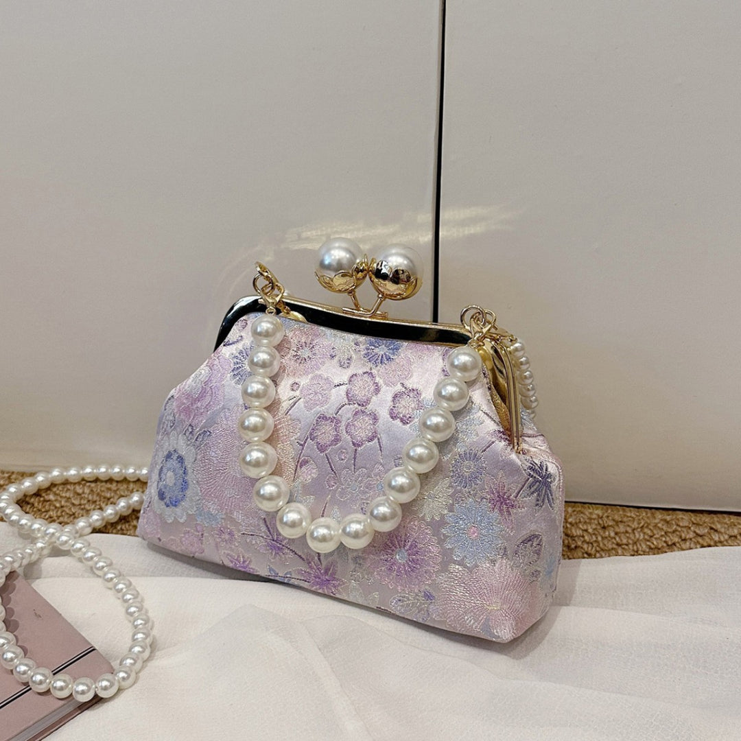 Damen elegante Clutch-Tasche mit kunstvollen Perlenakzenten Nord Taschen