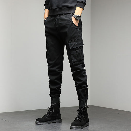 Herren Tapered Utility-Cargo-Jogger mit Tunnelzugbund, verstärkten Kniepartien & Mehrfach-Taschen Nord Taschen