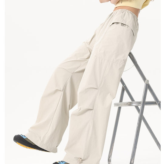 Damen Wide‑Leg Cargo‑Hose mit elastischem Bund & Utility‑Taschen Nord Taschen