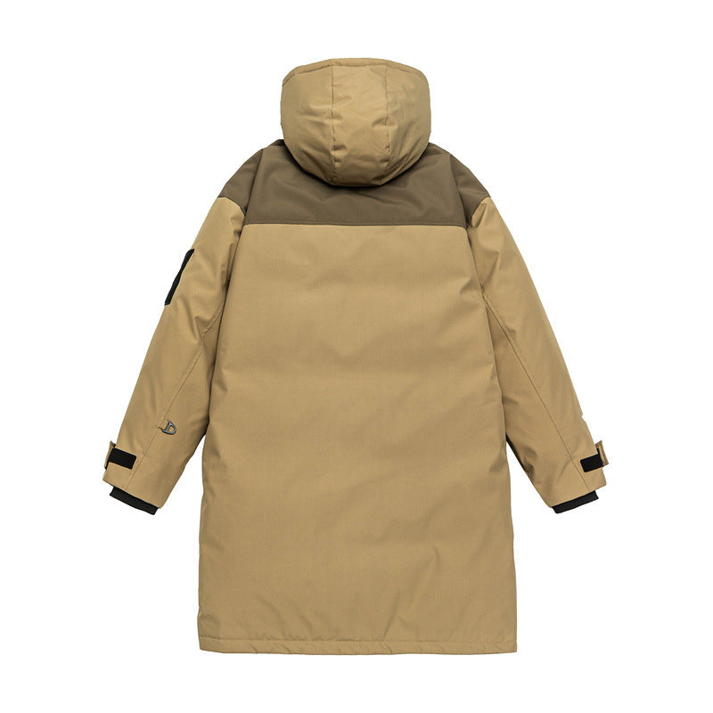 Herren Langer Thermo-Parka mit Kapuze und Verstärkten Schultern Nord Taschen