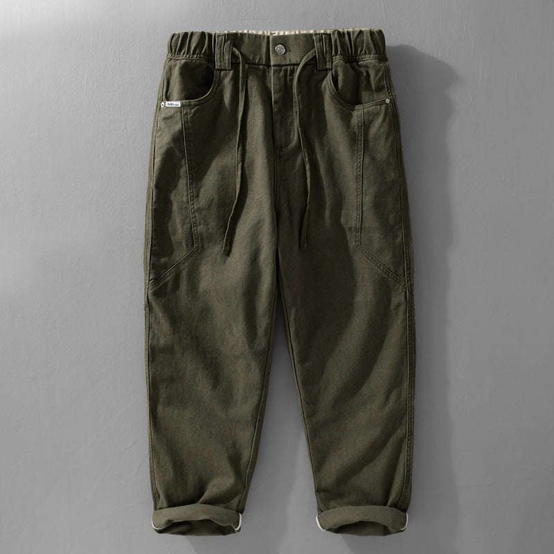 Herren Utility-Cargohose mit elastischem Bund, Tunnelzug und aufgesetzten Taschen Nord Taschen