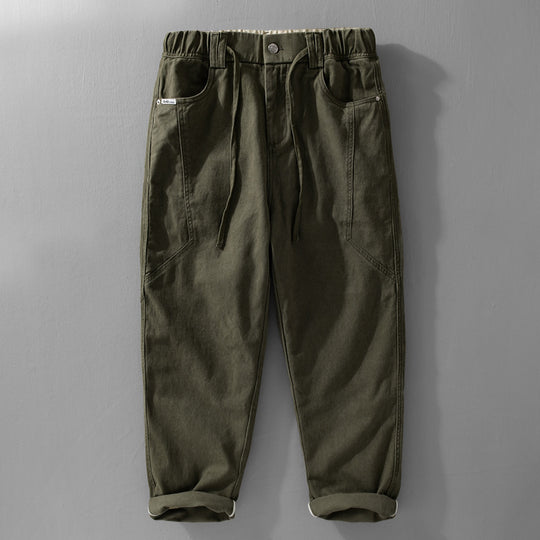 Herren Utility-Cargohose mit elastischem Bund, Tunnelzug und aufgesetzten Taschen Nord Taschen