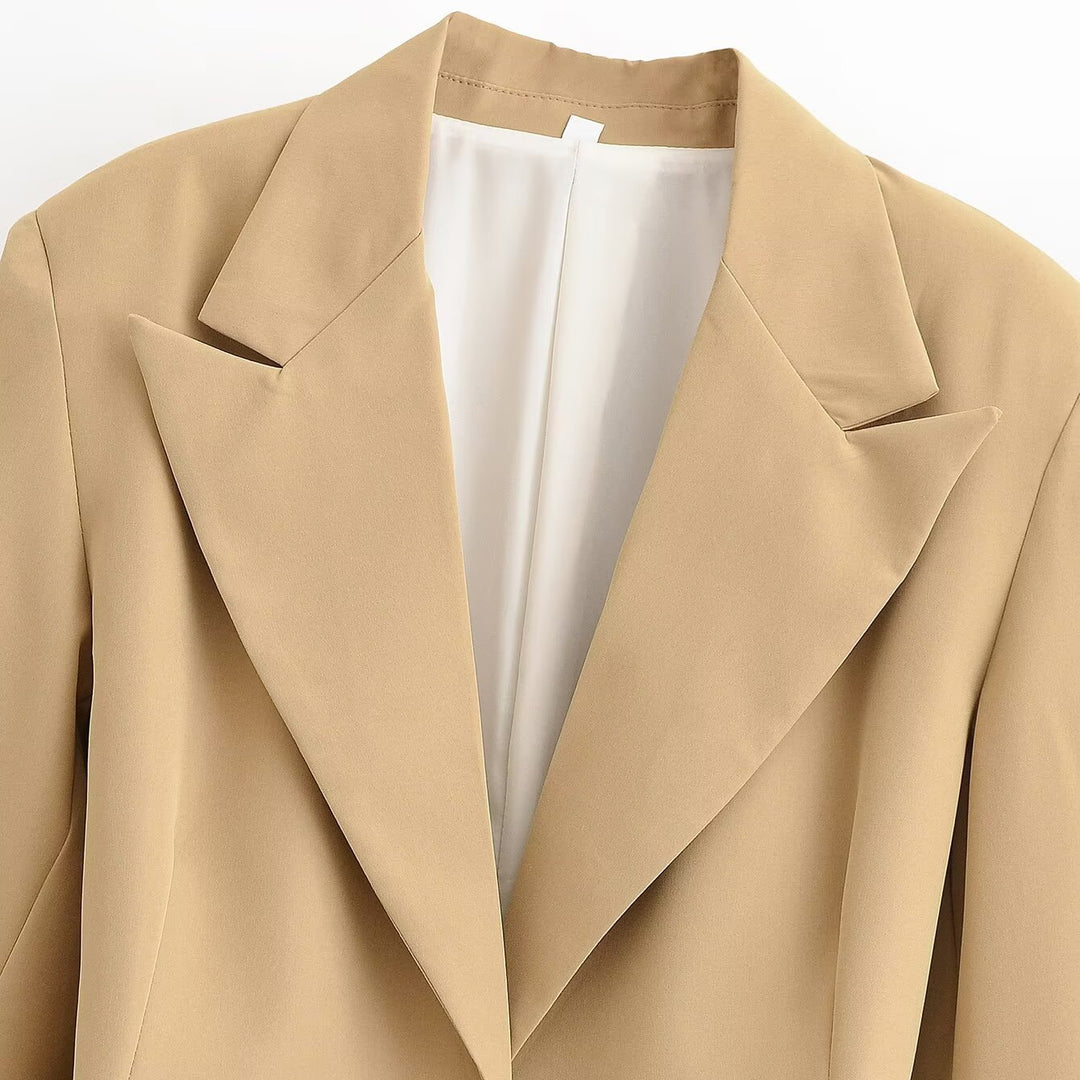 Damen Oversize-Blazer mit spitzem Revers und Pattentaschen Nord Taschen