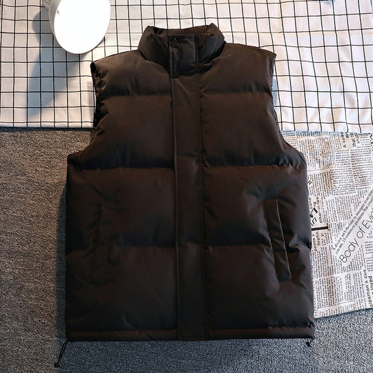 Herren Wattierte Outdoor-Steppweste mit hohem Stehkragen, winddichtem Obermaterial & verstellbarem Saum Nord Taschen