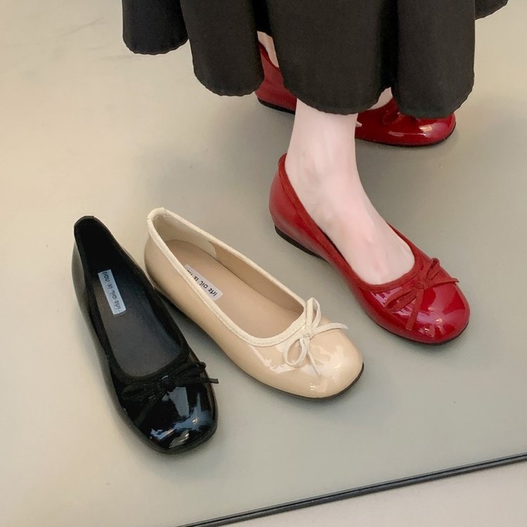 Damen Ballerinas mit dekorativer Schleifenapplikation und komfortablem Fußbett