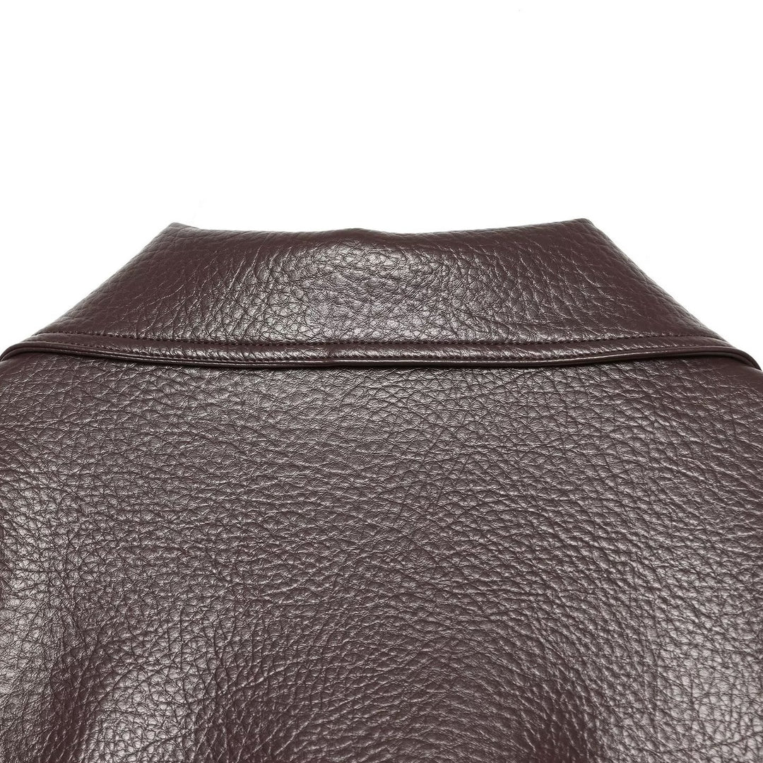 Damen Cropped Kunstlederblouson mit hohem Stehkragen, Pattentaschen und Tunnelzug Nord Taschen
