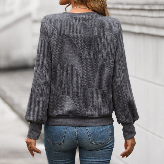 Damen Bequemer Strickpullover mit strukturiertem Design Nord Taschen