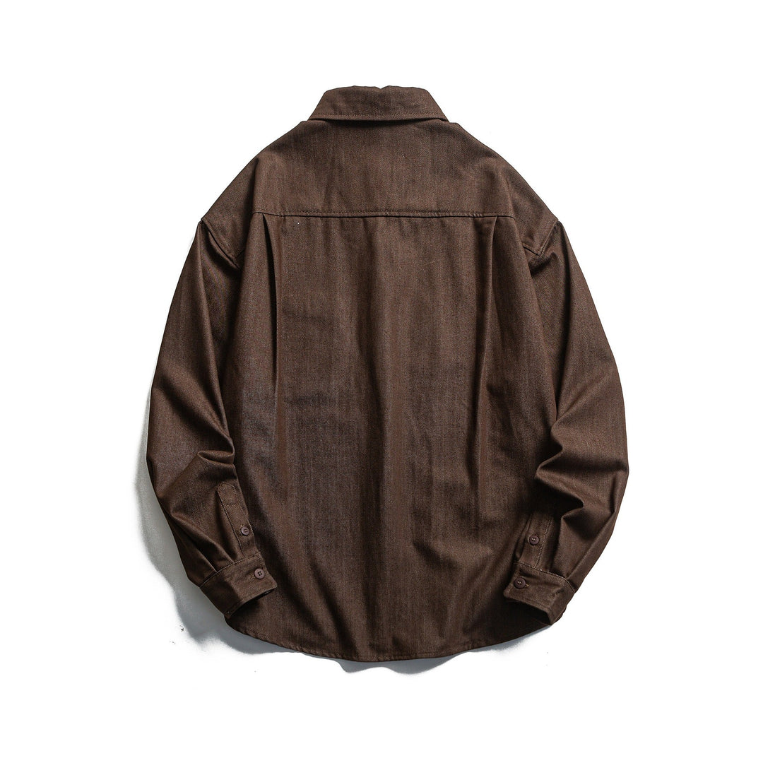 Herren Boxy Hemdjacke aus robustem Twill mit abgerundetem Saum Nord Taschen