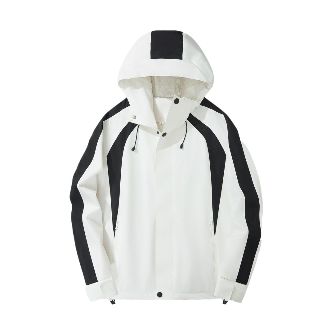 Damen Urbaner Kapuzen-Anorak mit kontrastierenden Bahnen, Mesh-Futter & verstellbarem Saum Nord Taschen
