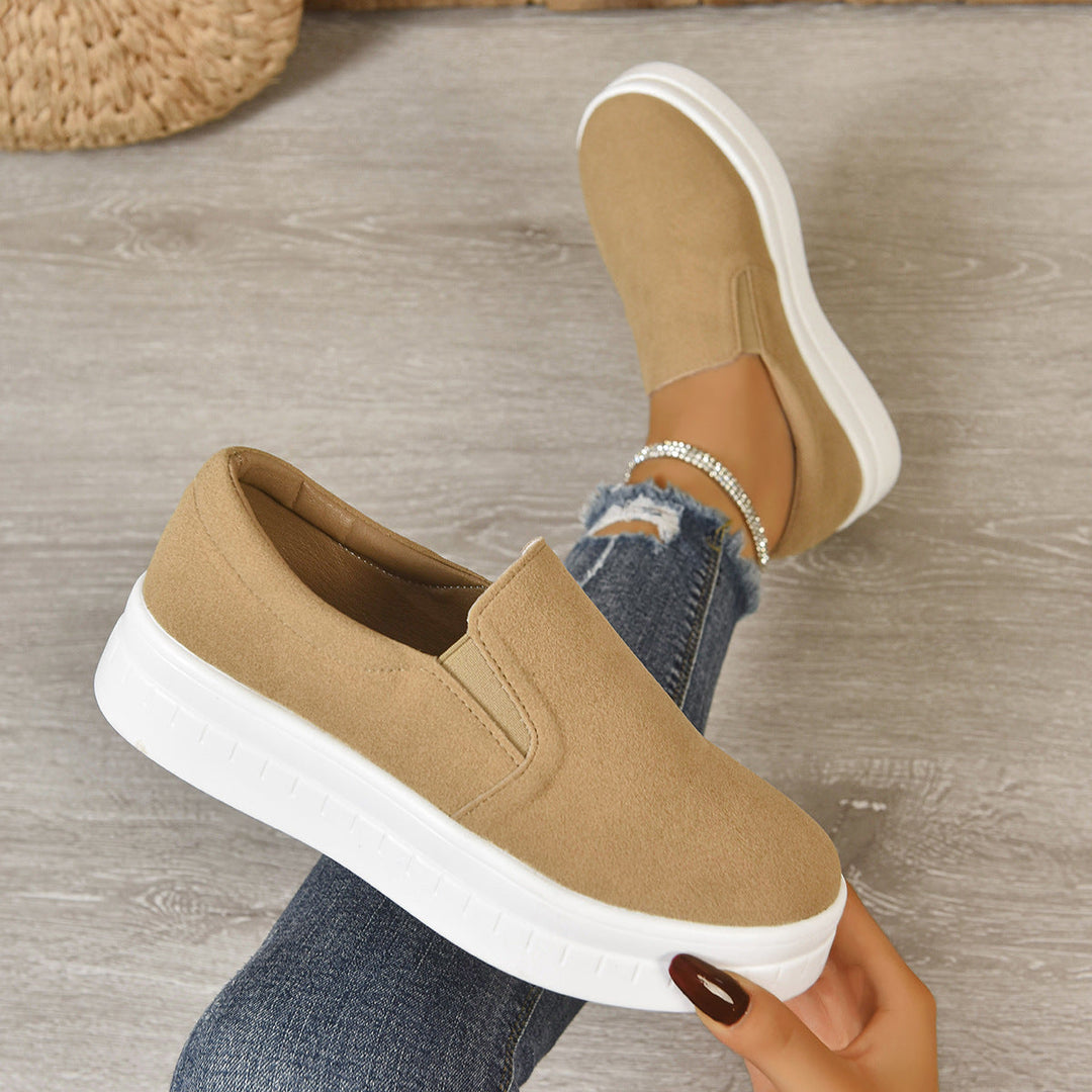 Damen Slip-On Sneakers mit rutschfester Sohle und atmungsaktivem Obermaterial