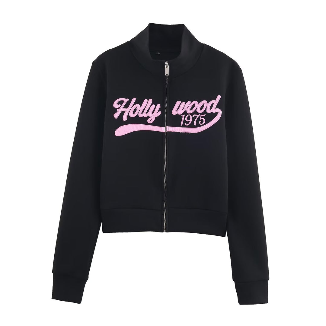 Damen Locker geschnittene Jersey-Freizeithose mit weitem Bein, elastischem Bund und Retro-Logo Nord Taschen