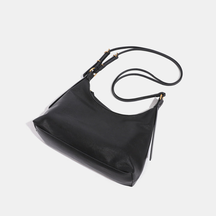 Damen Hobo-Tasche aus hochwertigem Leder mit verstellbarem Schulterriemen Nord Taschen