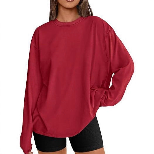 Damen Lässiger Oversized Pullover Nord Taschen