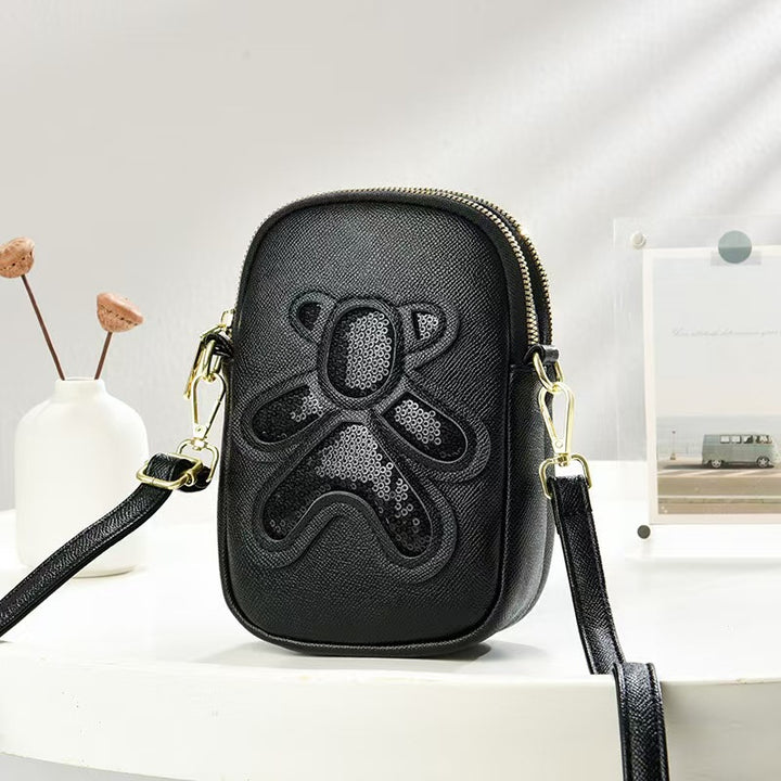 Damen modische Crossbody-Tasche mit charmantem Bärdesign Nord Taschen
