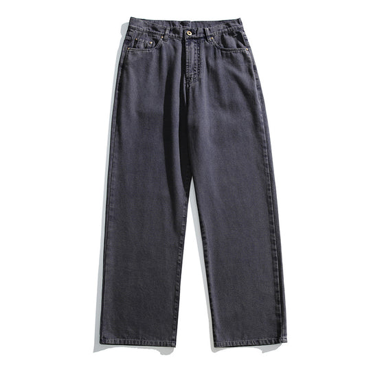 Damen Jeanshose mit hohem Bund, geradem Bein und Vintage‑Waschung Nord Taschen
