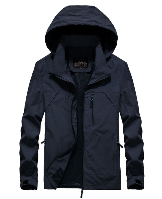 Herren leichte atmungsaktive Softshell-Trekkingjacke mit Kapuze und Mesh-Futter Nord Taschen