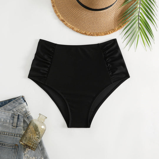 Damen Hoch geschnittener Bikini-Hosen mit Rüschendetails