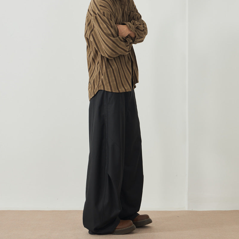 Herren Bodentiefe Oversize-Twillhose mit extra weitem Bein und cleanem Minimaldesign Nord Taschen