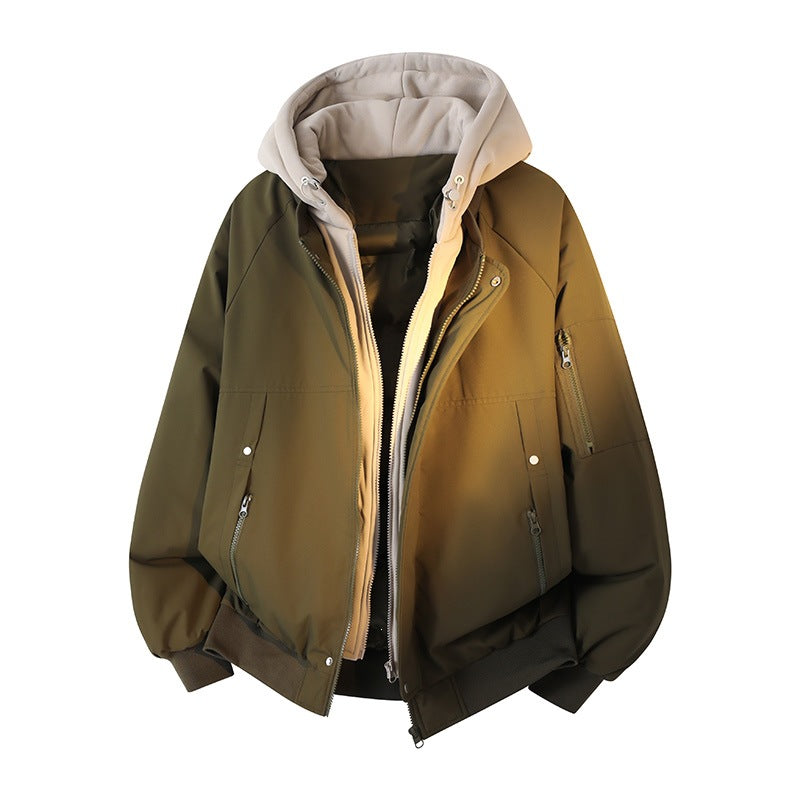 Herren Wasserabweisende Layering-Bomberjacke mit herausnehmbarer Kapuzen-Innenjacke Nord Taschen
