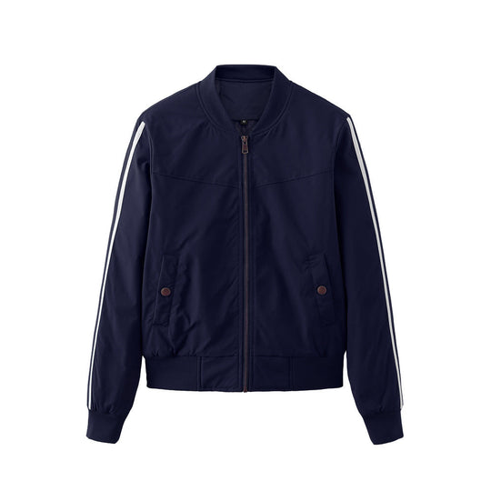 Damen sportliche Bomberjacke mit modischen Seiteneinsätzen und elastischen Bündchen Nord Taschen