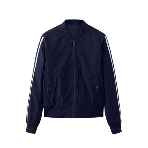 Damen sportliche Bomberjacke mit modischen Seiteneinsätzen und elastischen Bündchen Nord Taschen