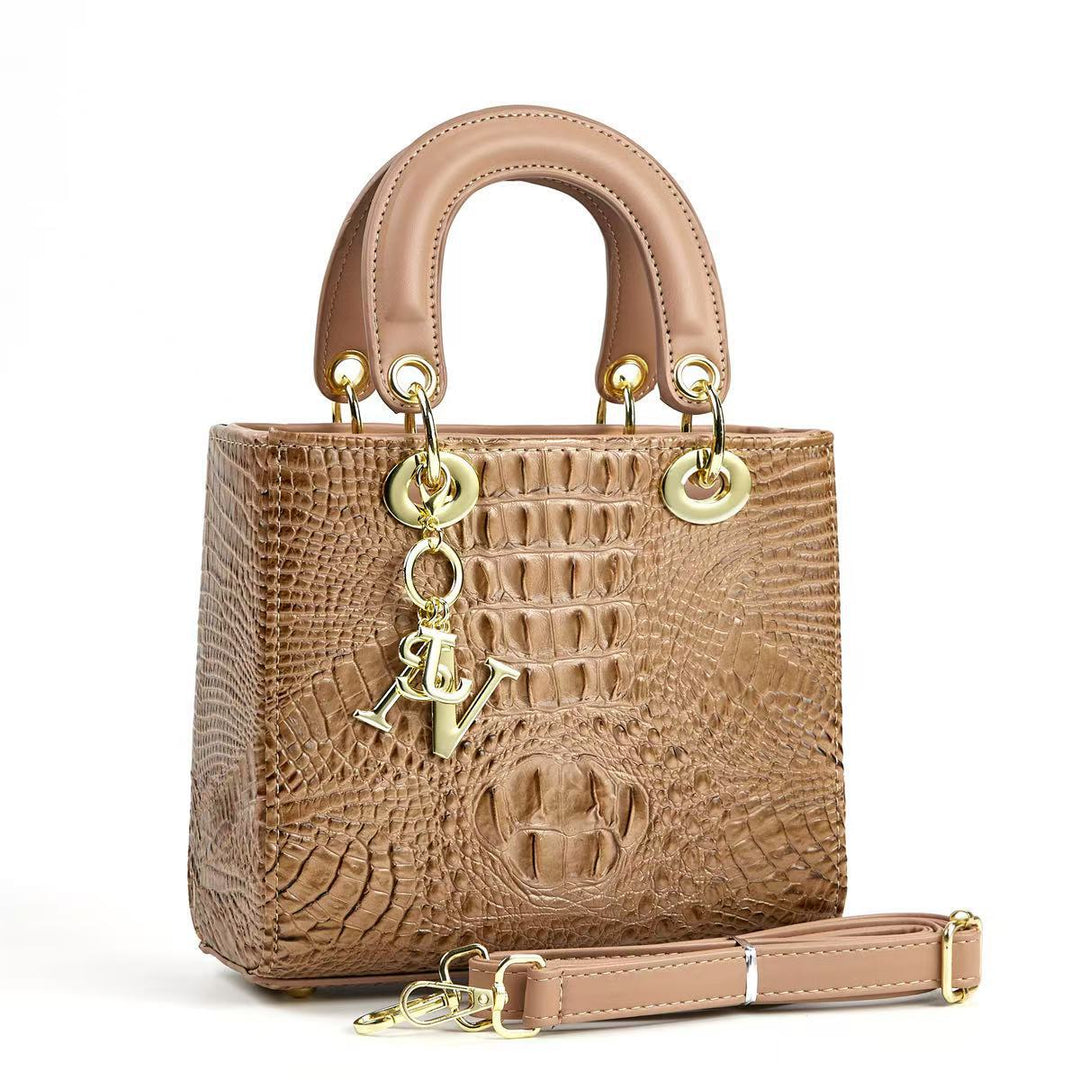 Damen elegante Handtasche mit strukturiertem Krokodilleder Nord Taschen