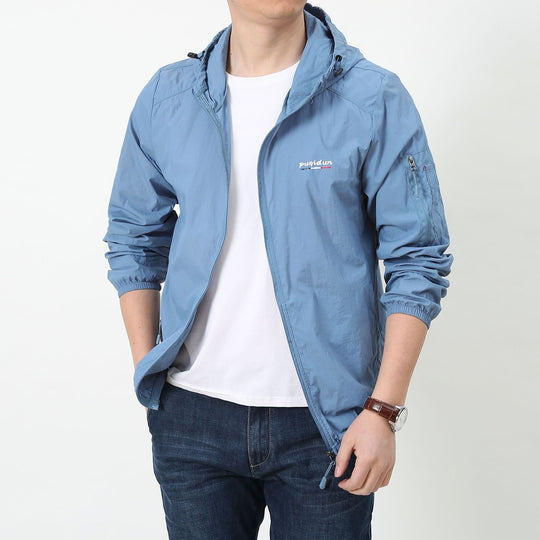 Herren Leichte Windbreaker-Jacke mit verstellbarer Kapuze Nord Taschen 1787797828