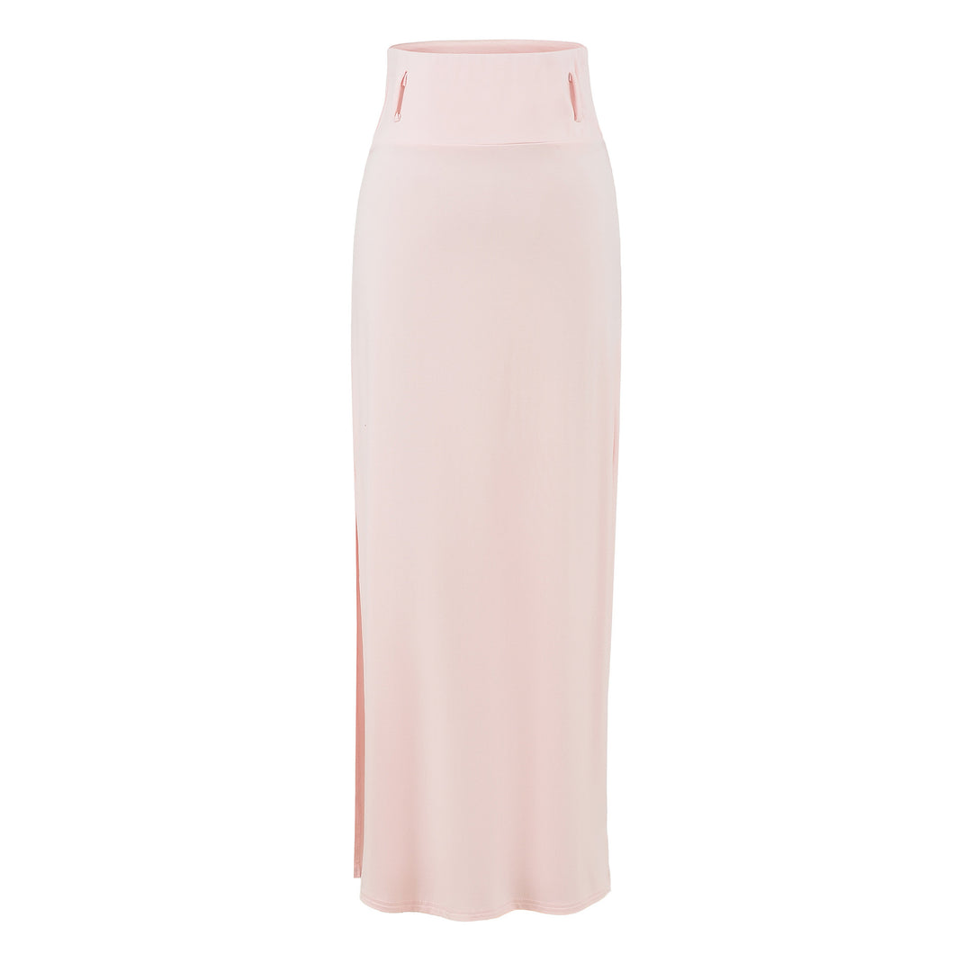 Damen Maxi-Bleistiftrock aus Stretch‑Jersey mit hohem Umschlagbund Nord Taschen